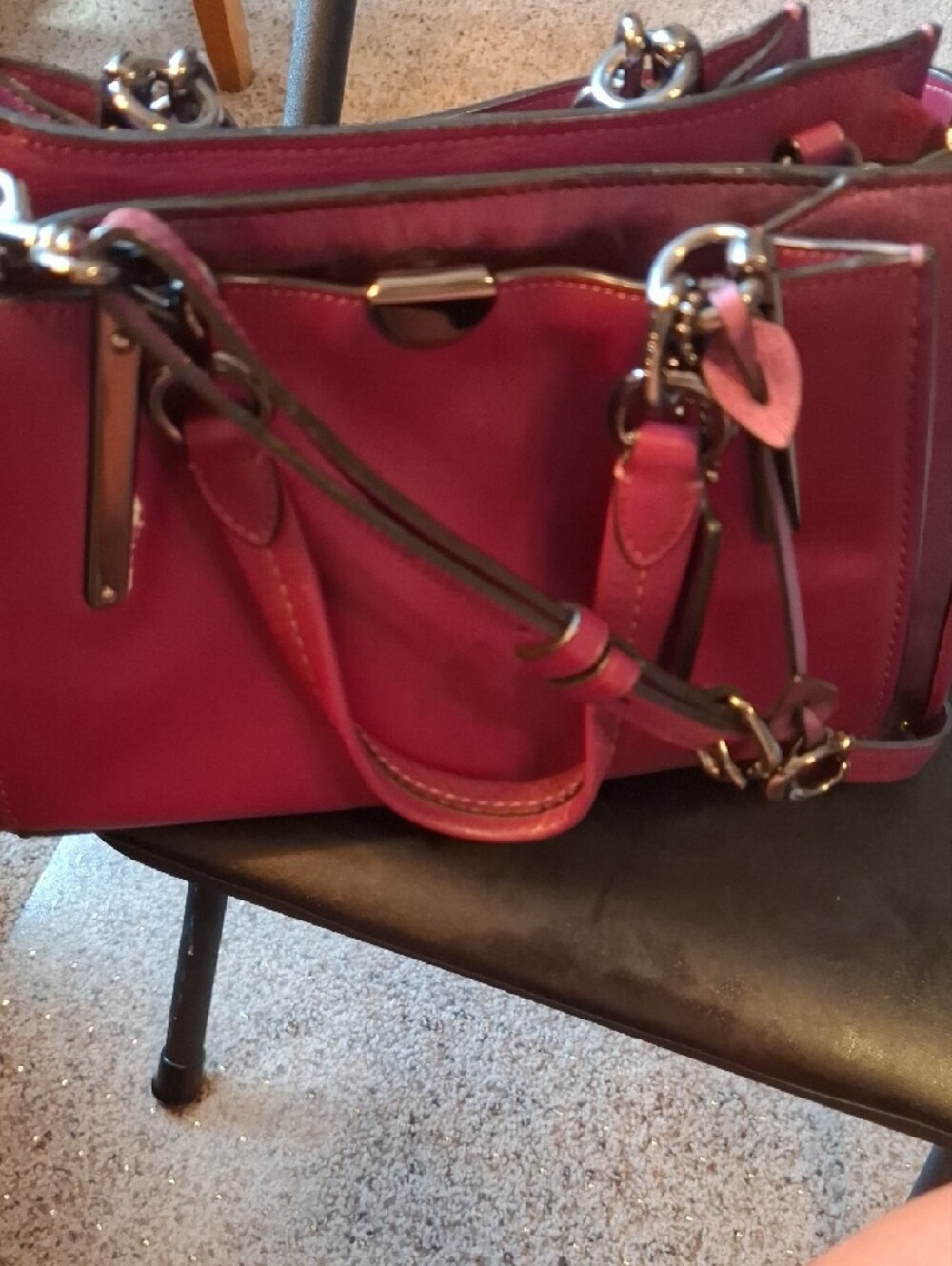 Coach Dreamer Classic Structured Women’s Handbag in Deep Pink Crossbody - Picture 13 of 14